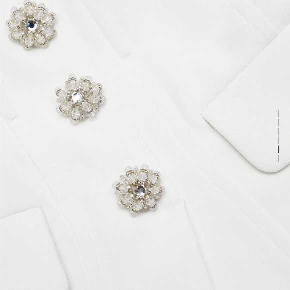 Self-Portrait White Bandeau Crepe Midi Dress - Picture 5 of 7